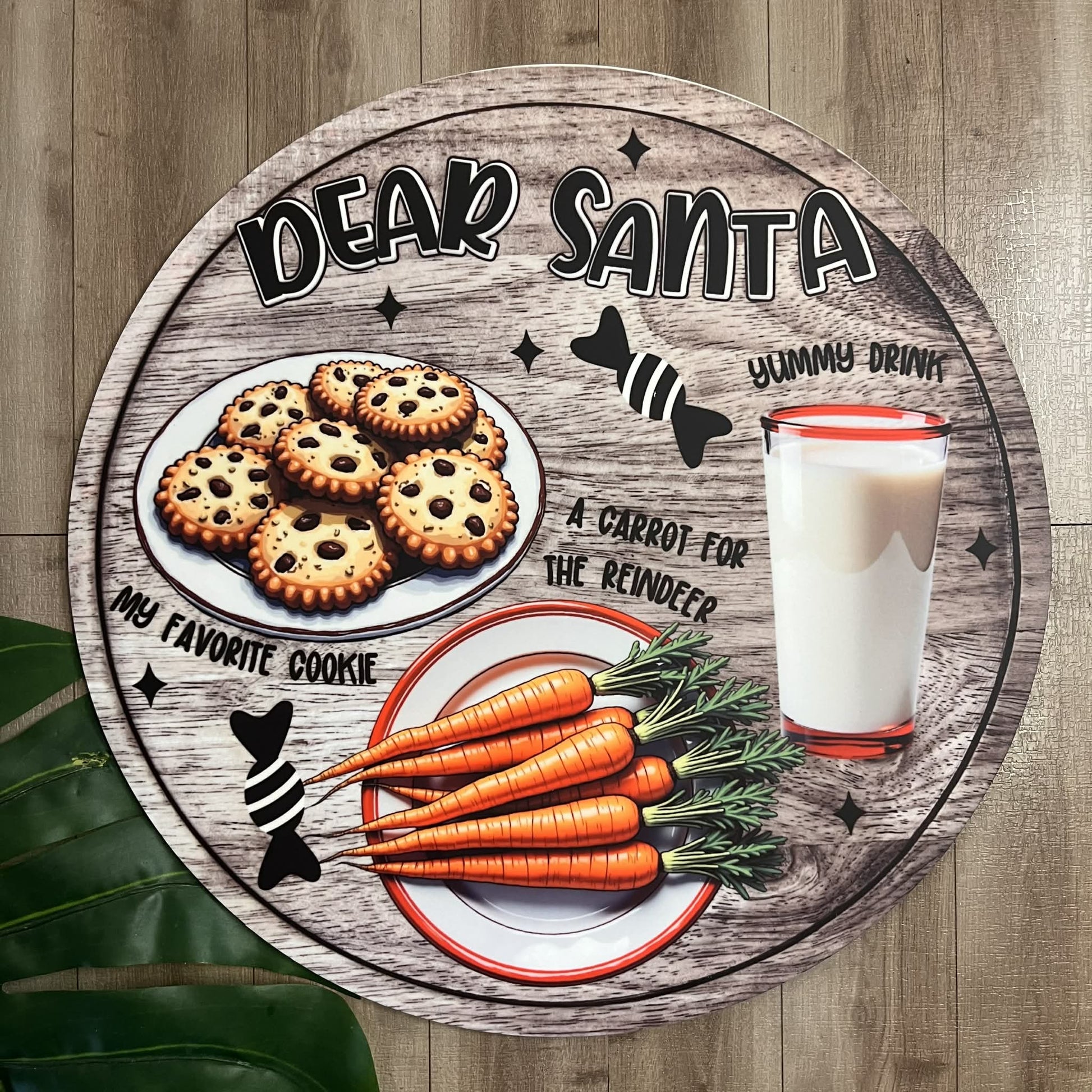 Generic Dear Santa Wooden look Christmas Eve Tray - Webster Enterprises