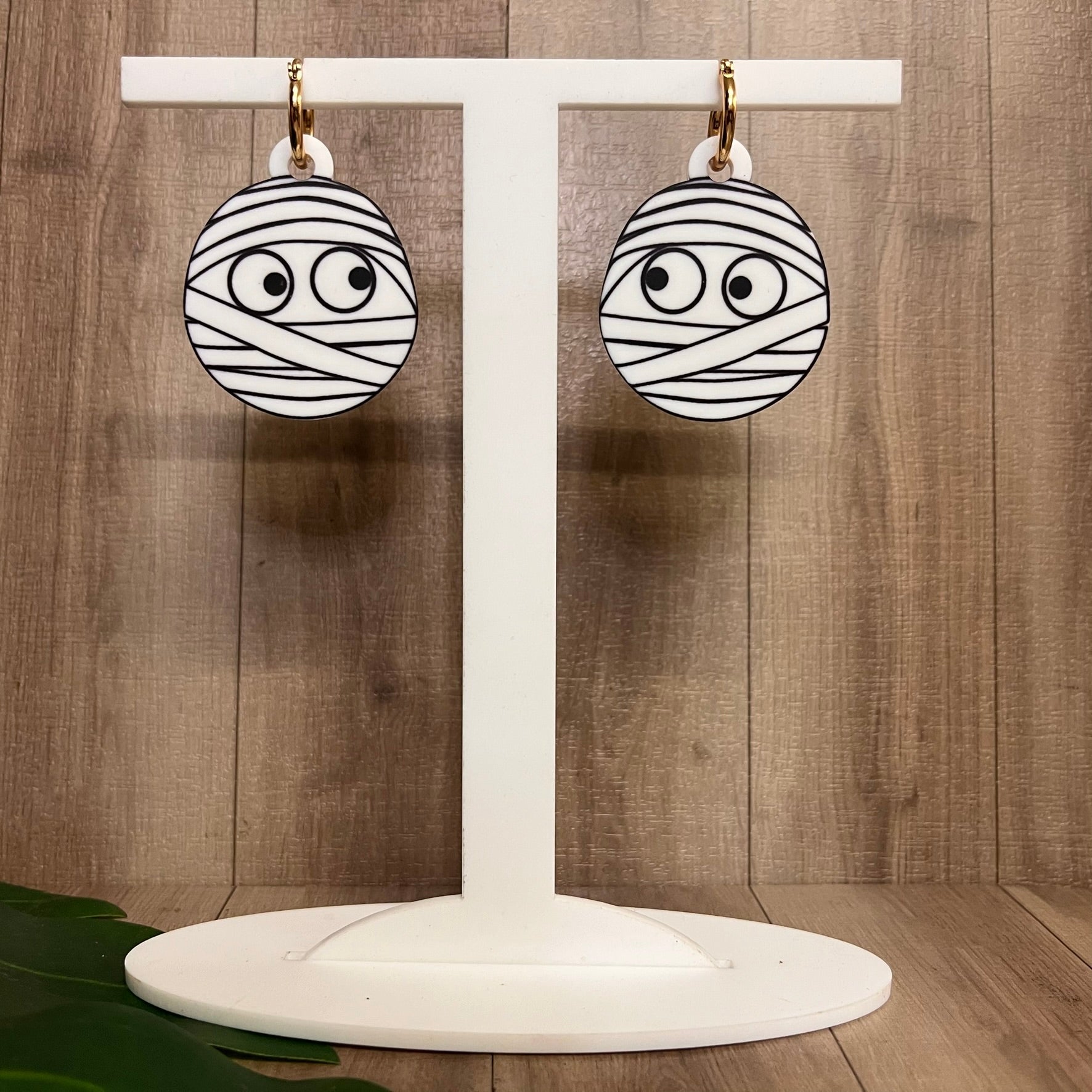 Halloween Peeking Mummy Earrings - Webster Enterprises