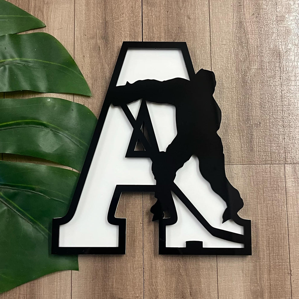 Ice Hockey Layered Letters - Unique Sports Decal – Webster Enterprises