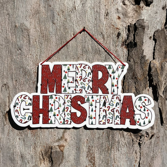 Merry Christmas Quirky Plaque - Webster Enterprises