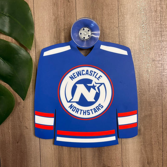 Newcastle Northstars Jersey Car Window Suction Cup Sign - Webster Enterprises