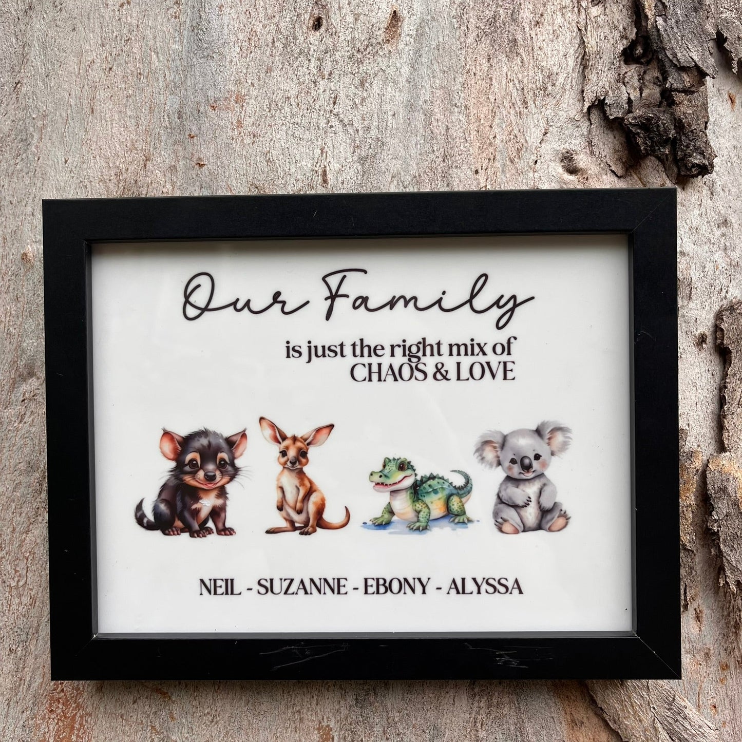 Personalised Australian Animal Family Sign - Webster Enterprises