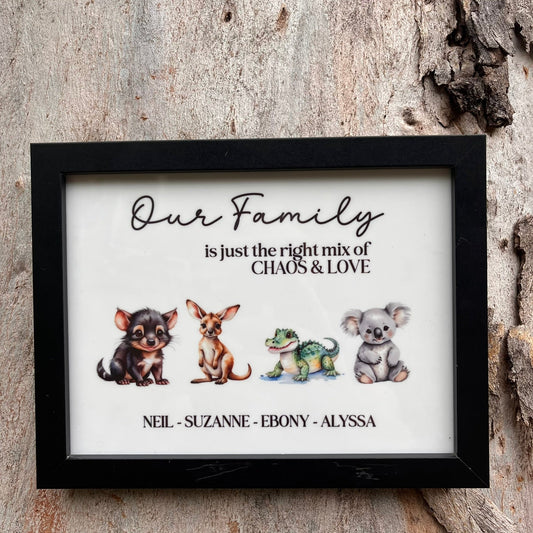 Personalised Australian Animal Family Sign - Webster Enterprises
