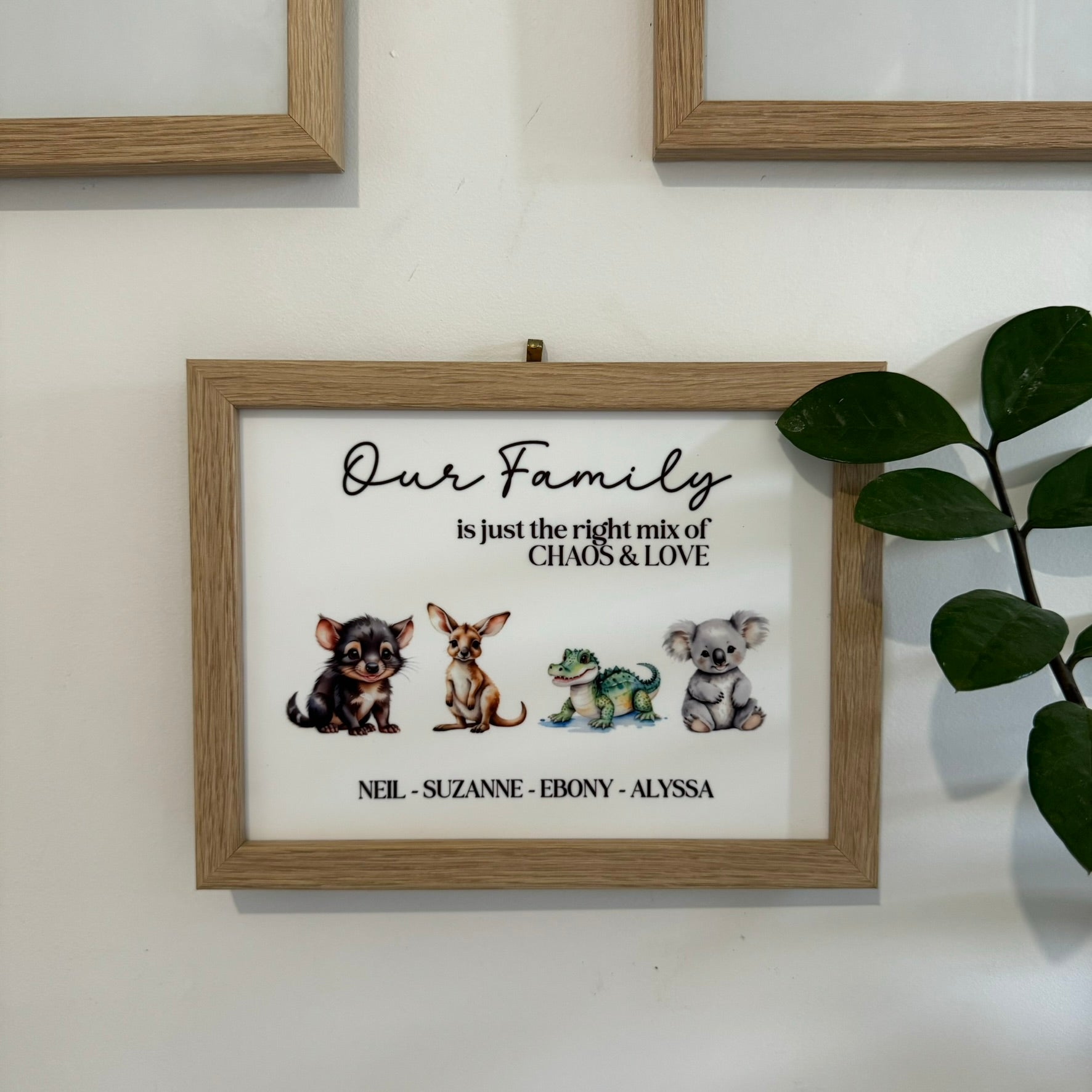Personalised Australian Animal Family Sign - Webster Enterprises