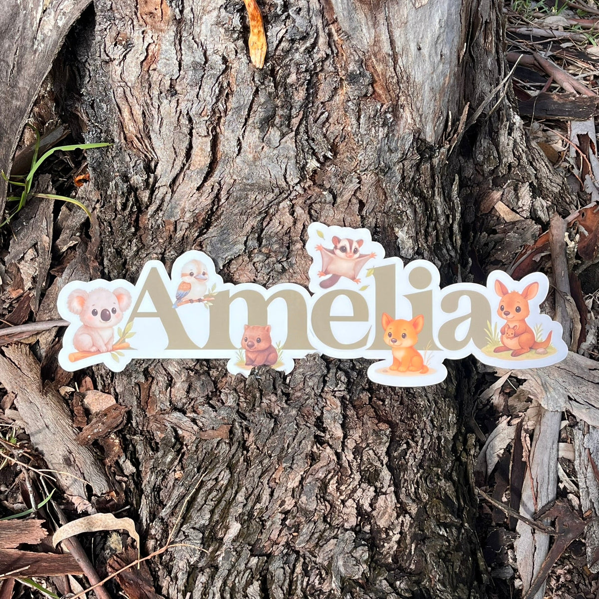 Personalised Australian Baby Animal Themed Name Plaque - Webster Enterprises