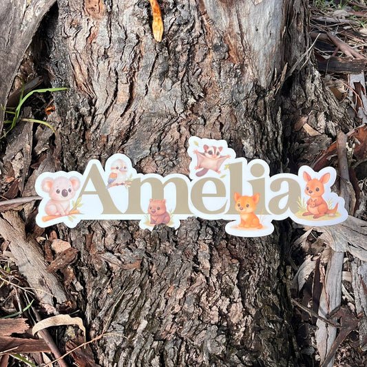 Personalised Australian Baby Animal Themed Name Plaque - Webster Enterprises