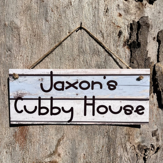 Personalised Budget Cubby House Sign - Webster Enterprises