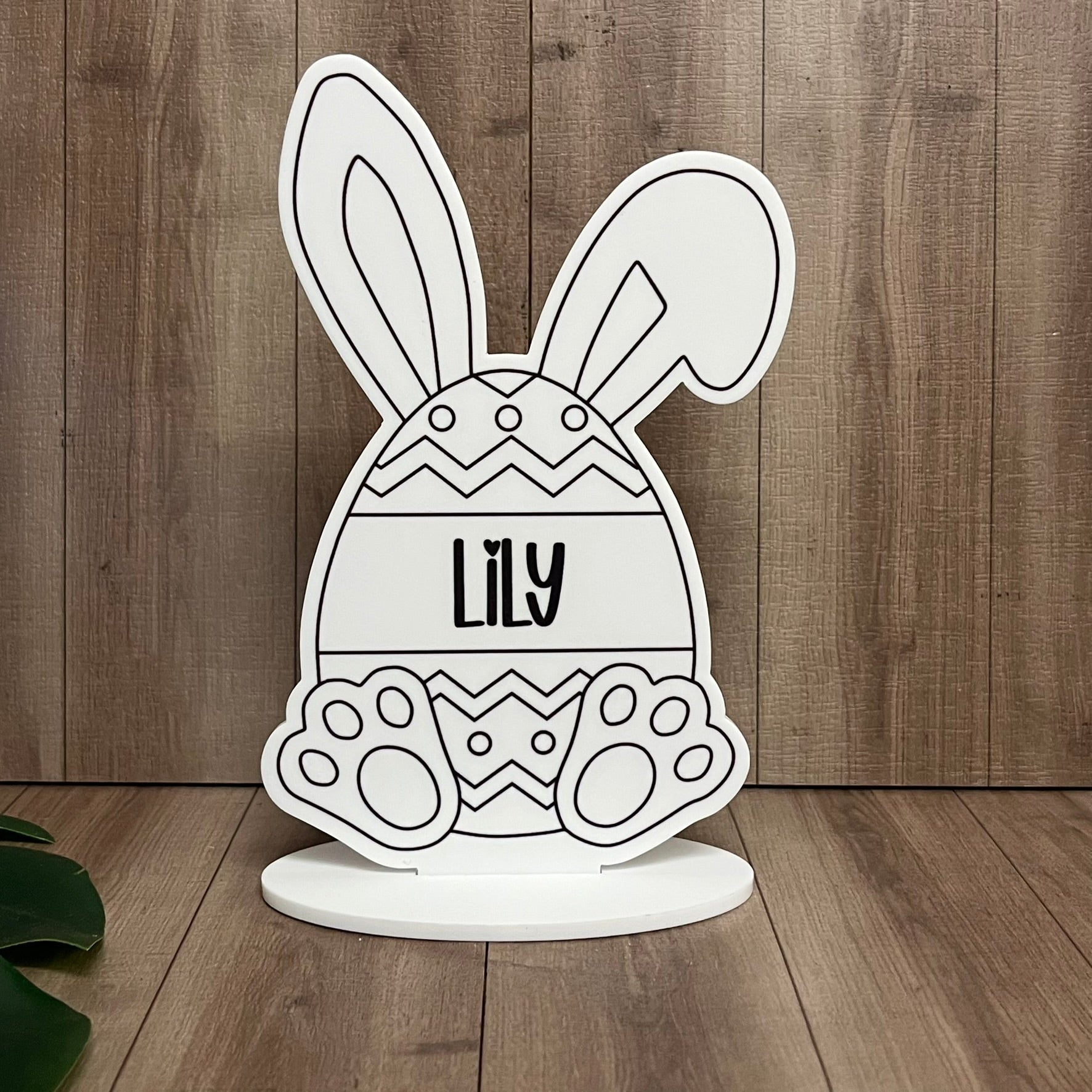 🎨🐰 Personalised Bunny Name Stand – Ready to Colour! 🐰🎨 - Webster Enterprises
