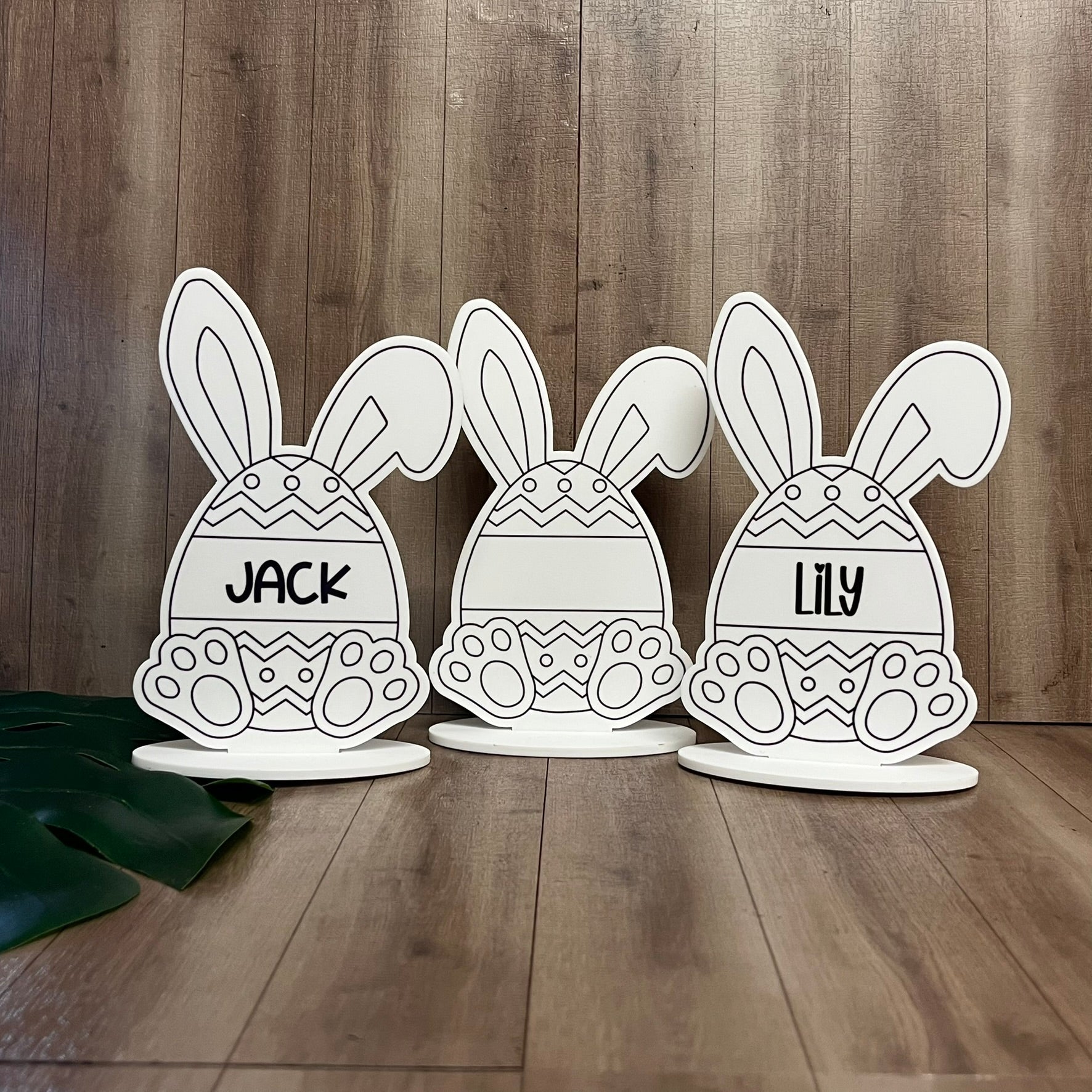 🎨🐰 Personalised Bunny Name Stand – Ready to Colour! 🐰🎨 - Webster Enterprises