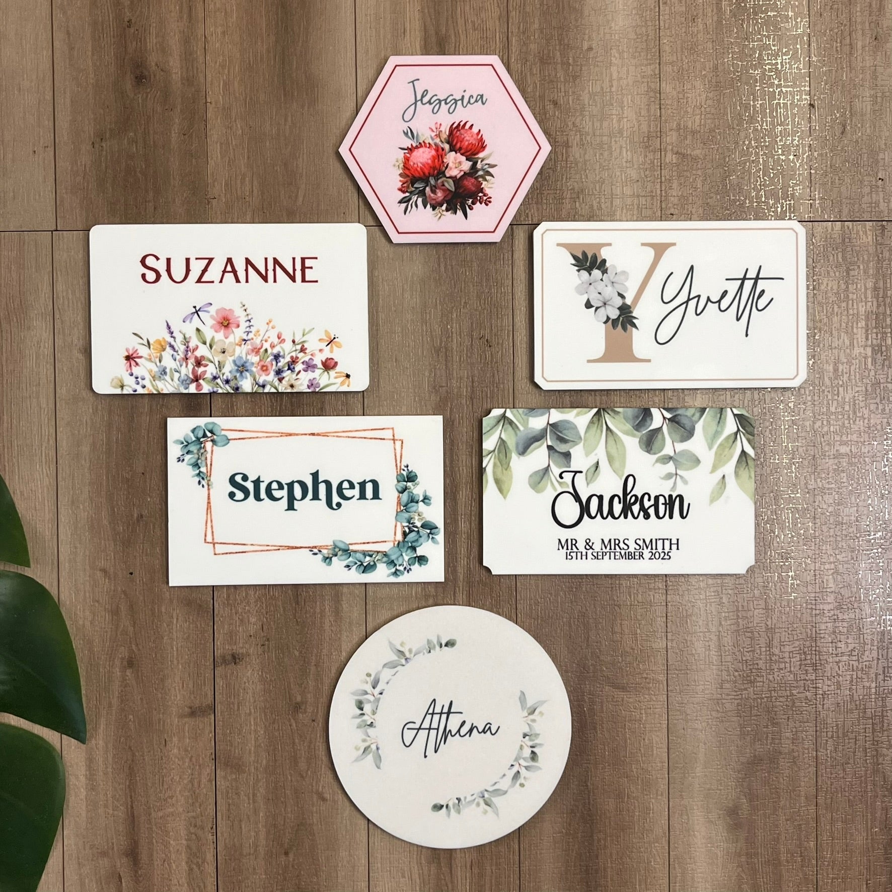 Personalised Event Place card Names - Webster Enterprises