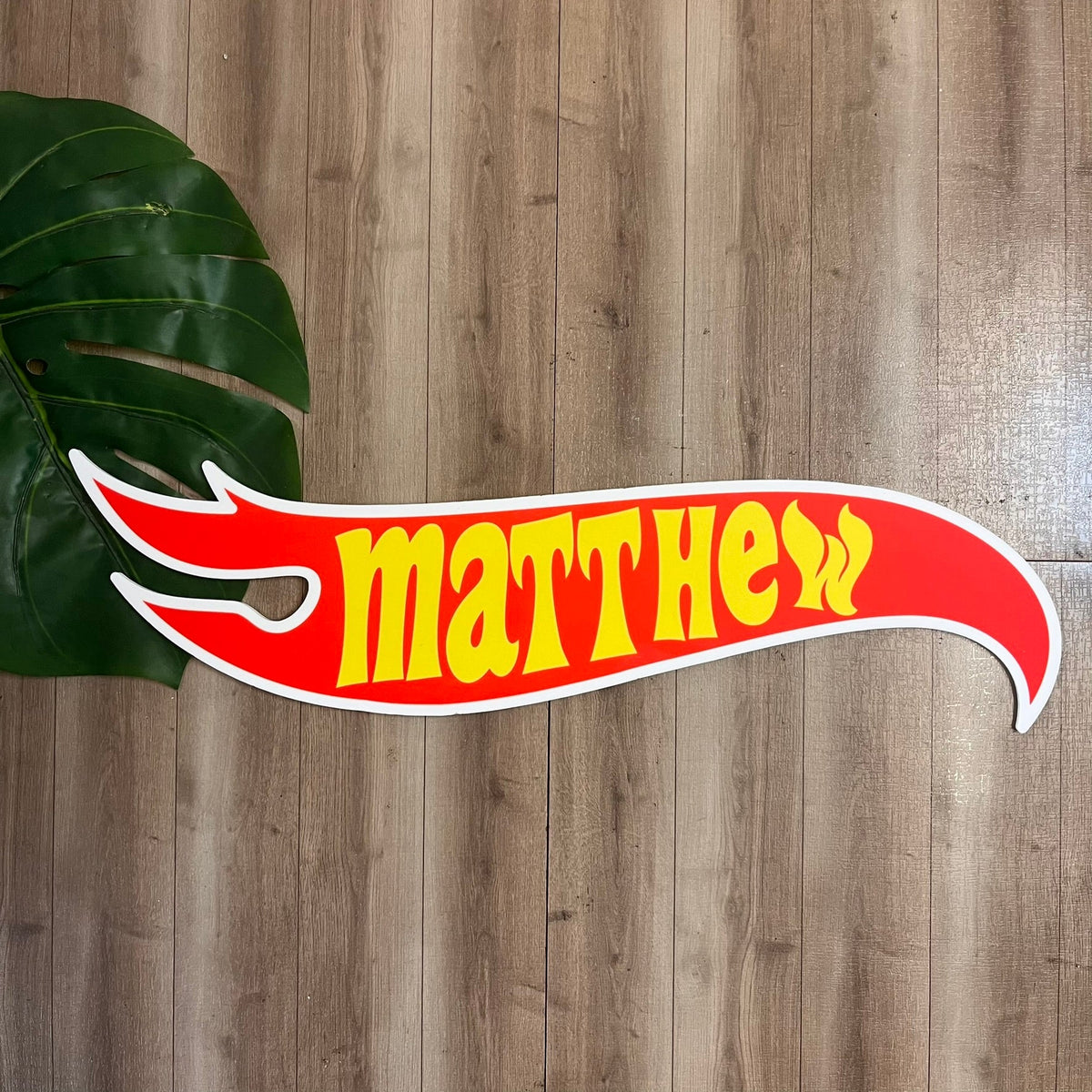Personalised Hot Wheels Themed Acrylic Name Sign - Webster Enterprises
