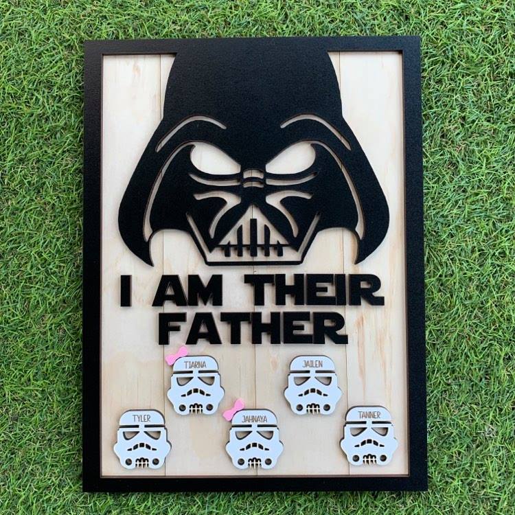 Personalised I am their Father plaque - Webster Enterprises