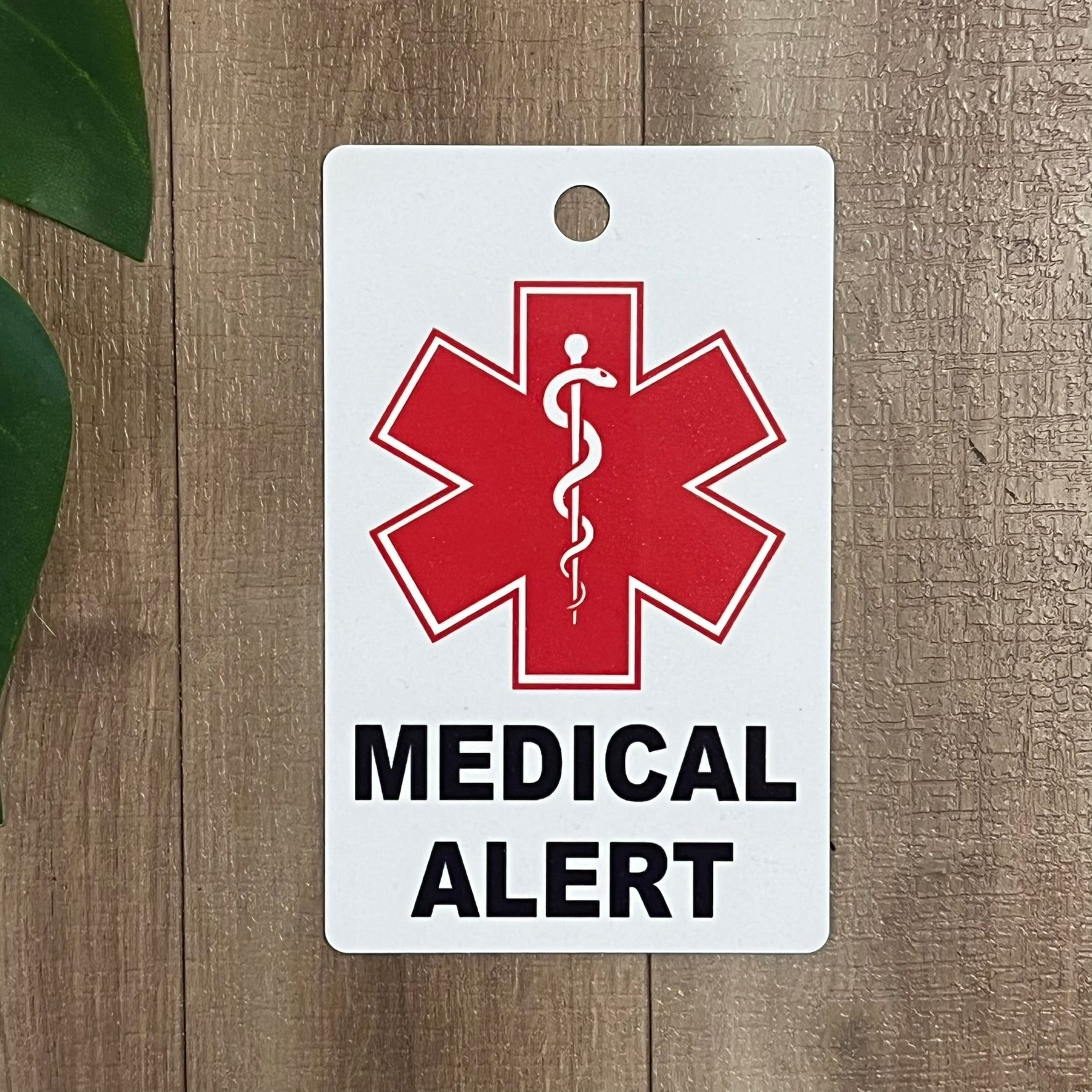 Personalised Medical Alert Sublimated ID Aluminium Cards - Webster Enterprises