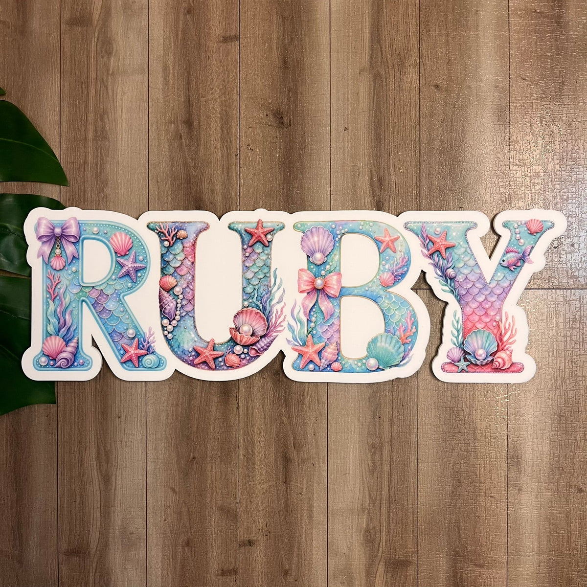 Personalised Mermaid Ocean Themed Acrylic Name Sign - Webster Enterprises