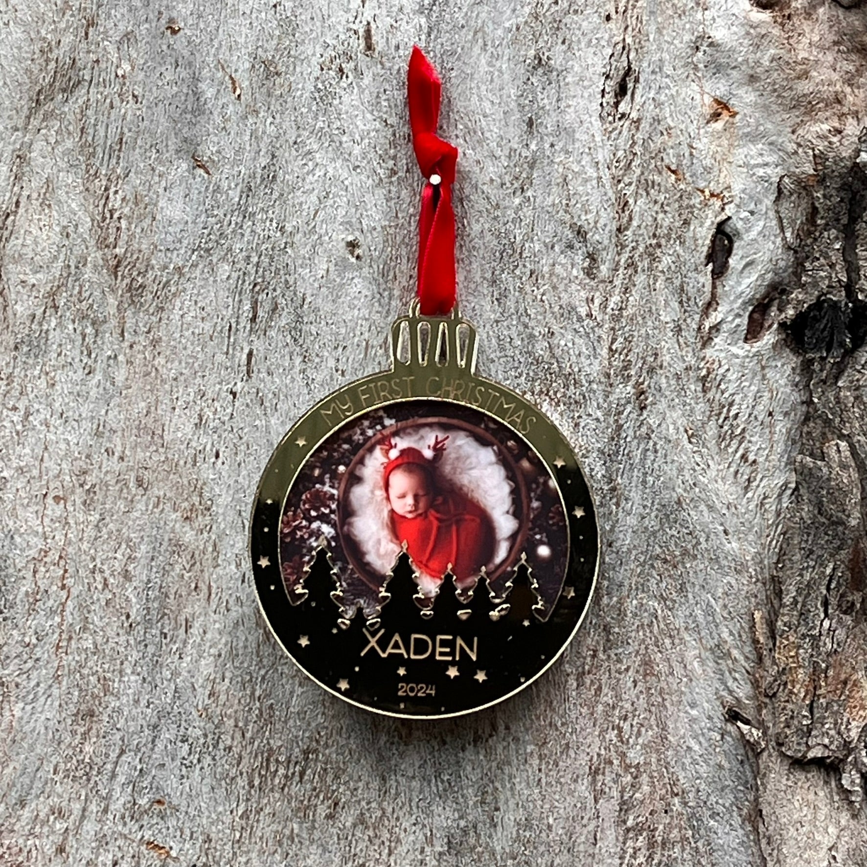 Personalised My First Christmas Photo Ornament - Webster Enterprises