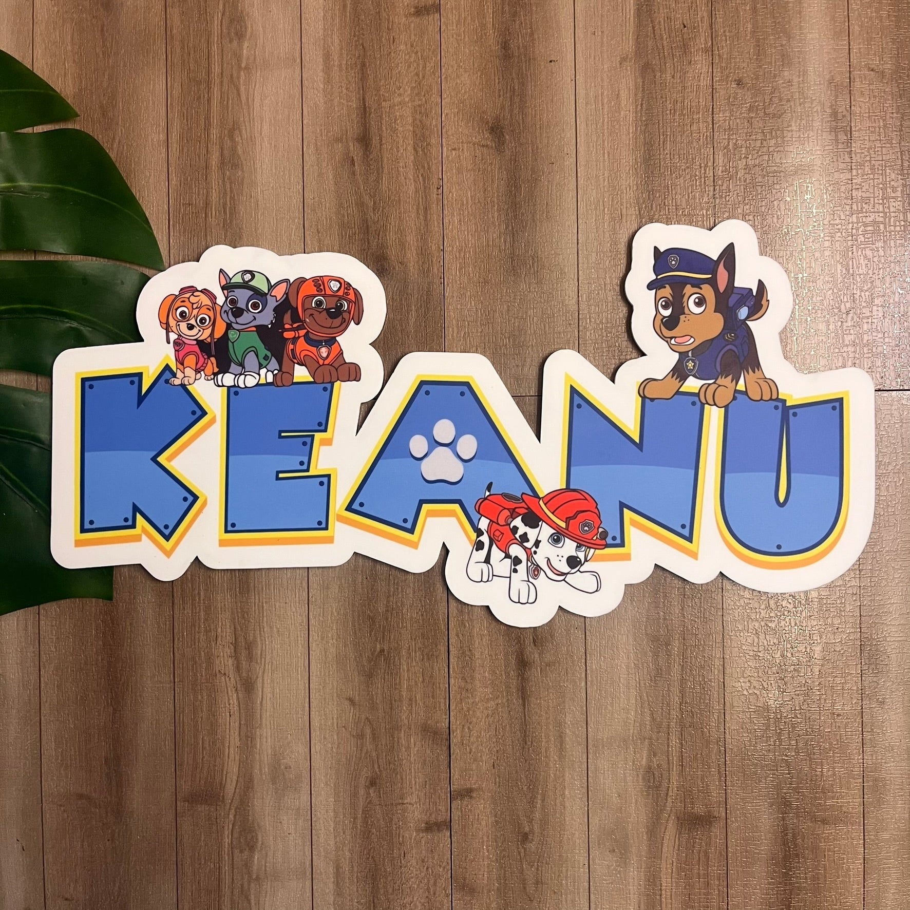 Personalised Paw Patrol - Themed Acrylic Name Sign 🐾🚓 - Webster Enterprises