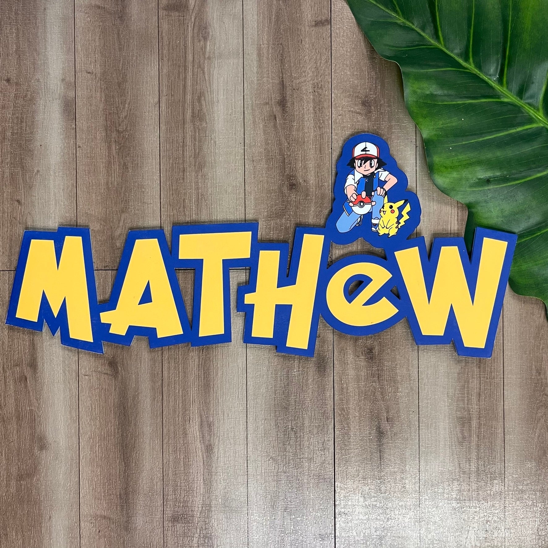 Personalised Pokémon-Themed Acrylic Name Sign ⚡🎮 – Webster Enterprises