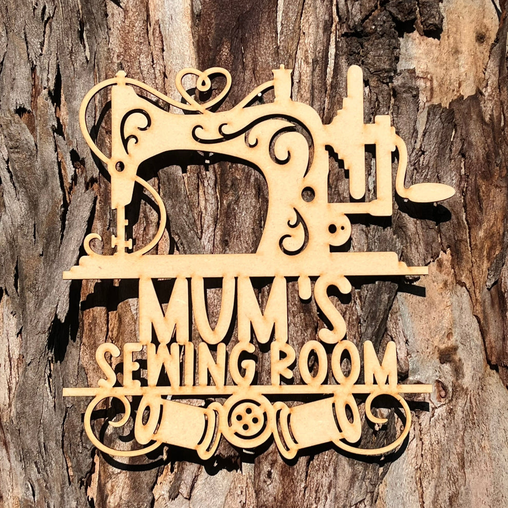 Personalized Sewing Room Wooden Sign – Custom Craft Room Decor ...