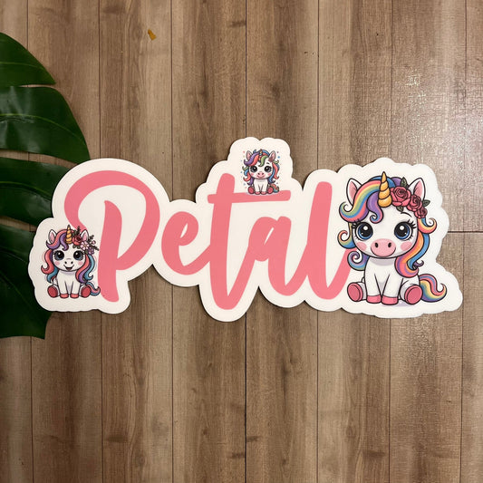 Personalised Unicorn Themed Name Plaque - Webster Enterprises