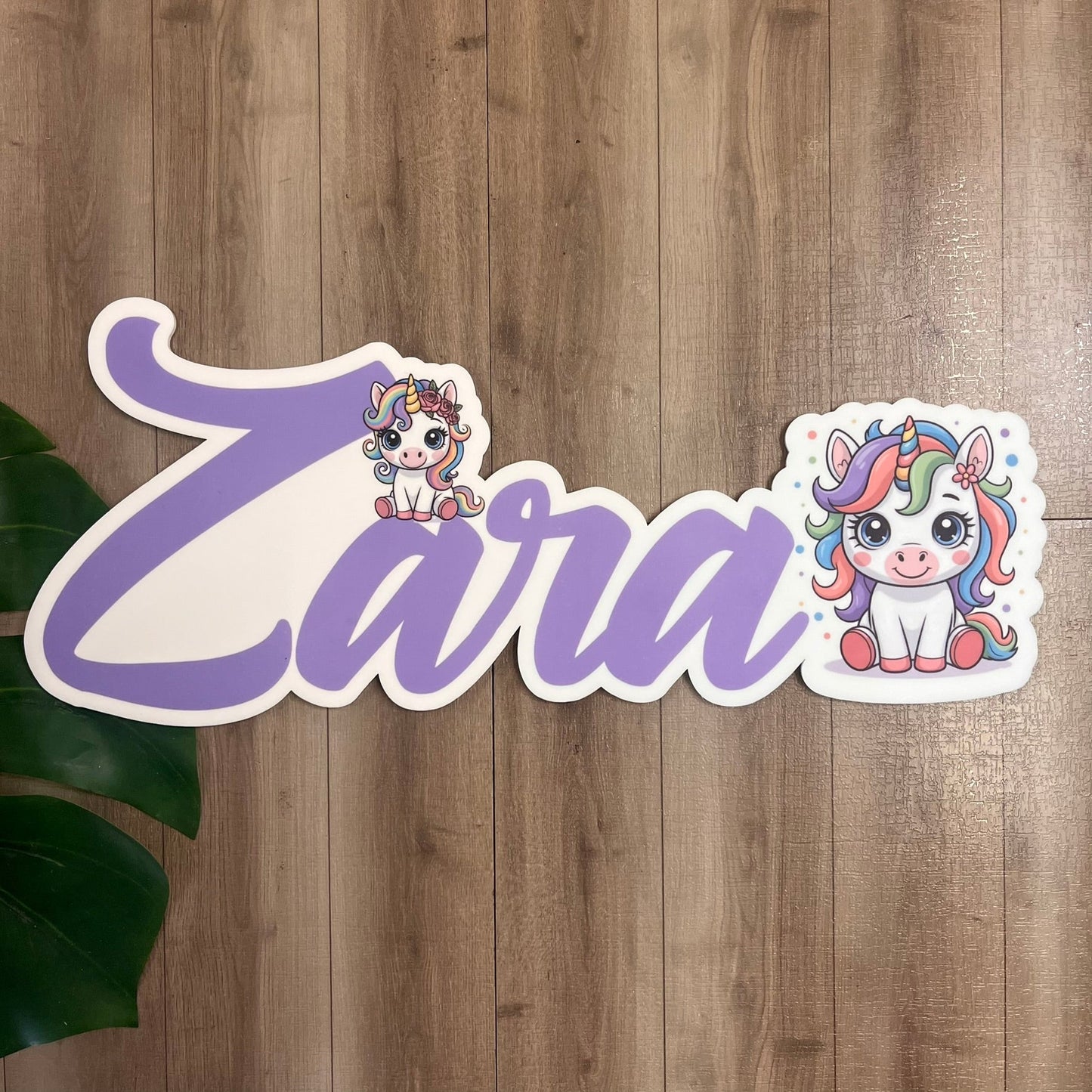Personalised Unicorn Themed Name Plaque - Webster Enterprises