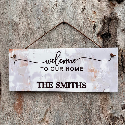 Personalised Welcome to our Home Sign - Webster Enterprises