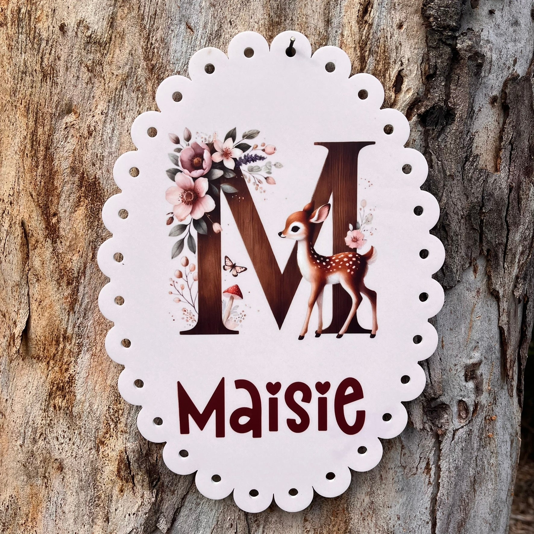 Personalised Woodland Themed Acrylic Name Sign - Webster Enterprises