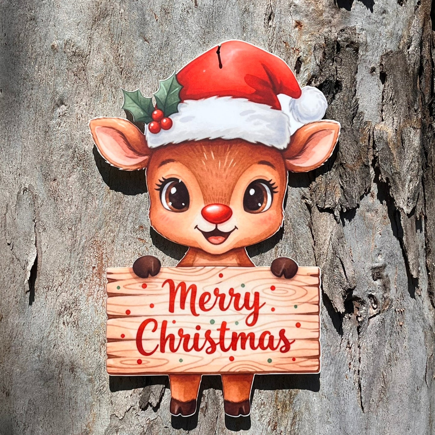 Rudolph Merry Christmas Plaque - Webster Enterprises