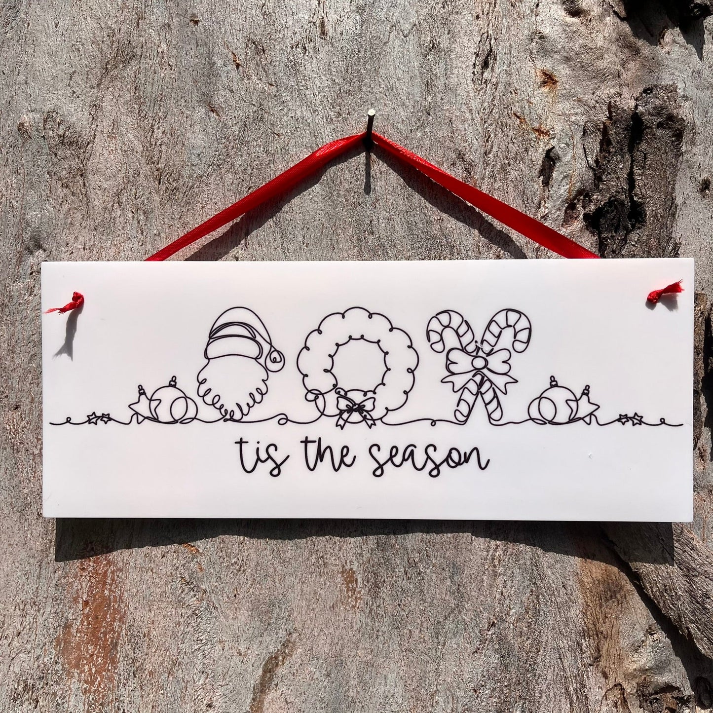 Tis the Season line art plaque - Webster Enterprises